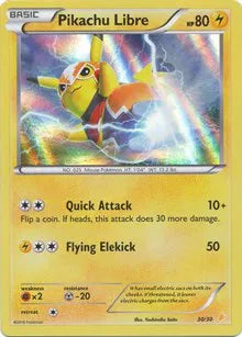 Pikachu Libre (30) - 30 - XY Trainer Kit: Pikachu Libre & Suicune (Heavily Played)
