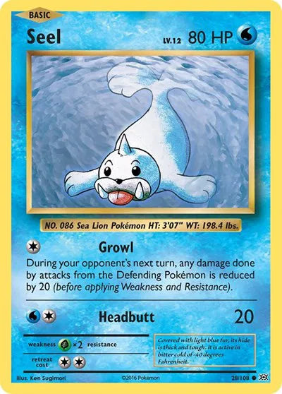 Seel - 28/108 - Evolutions (Lightly Played)