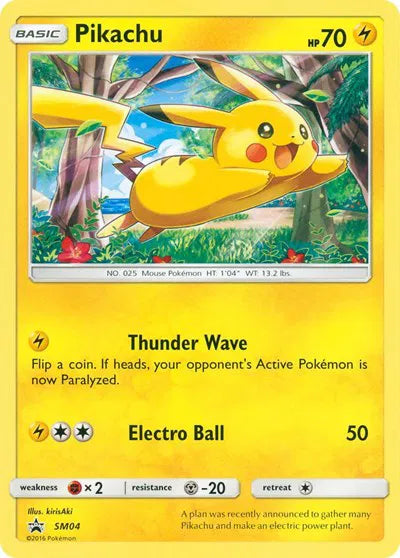 Pikachu - SM04 - Sun & Moon Promo (Heavily Played)