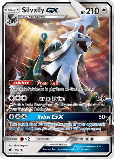 Silvally GX - 90/111 - Crimson Invasion (Moderately Played)