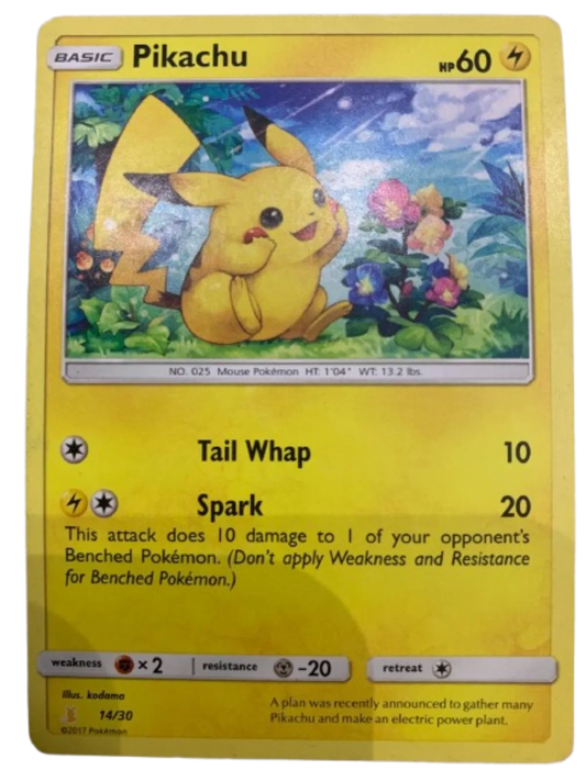 Pikachu (#14) - 14 - SM Trainer Kit: Lycanroc & Alolan Raichu (Near Mint)