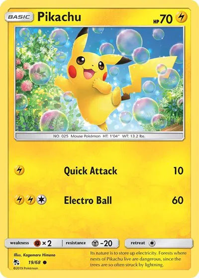 Pikachu - 19/68 - Hidden Fates (Near Mint)