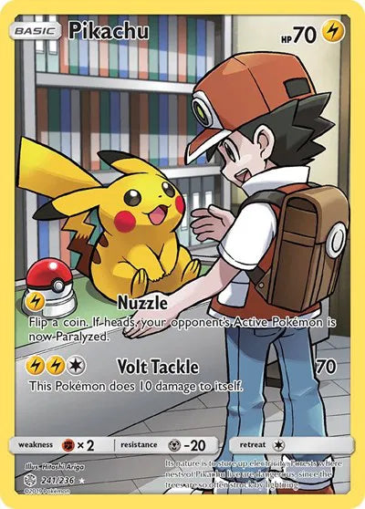Pikachu (Secret) - 241/236 - Cosmic Eclipse (Near Mint)