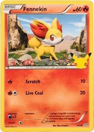 Fennekin - 14/25 - McDonald's 25th Anniversary Promos (Near Mint)