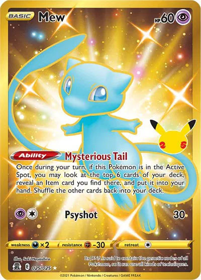 Mew (Secret) - 025/025 - Celebrations (Near Mint)