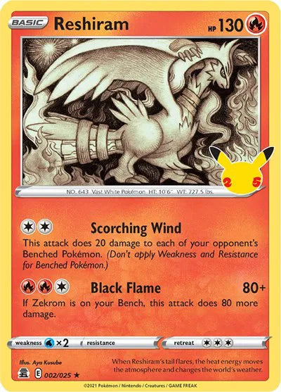 Reshiram - 002/025 - Celebrations (Near Mint)