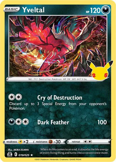 Yveltal - 019/025 - Celebrations (Near Mint)