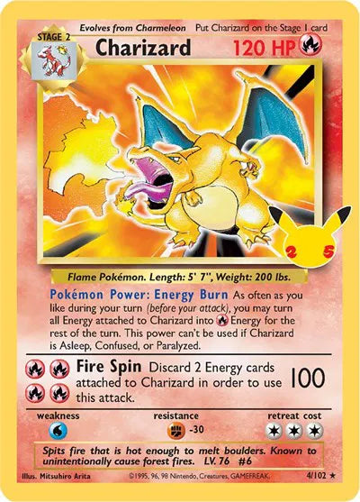 Charizard - 4/102 - Celebrations: Classic Collection (Near Mint)