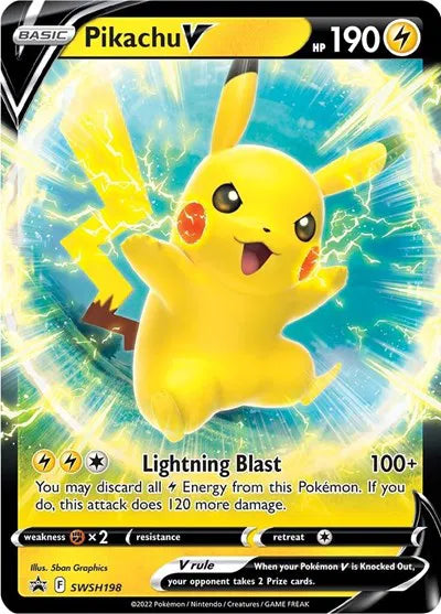 Pikachu V - SWSH198 - Sword & Shield Promo (Near Mint)