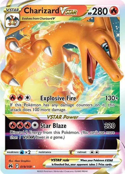 Charizard VSTAR - 019/159 - Crown Zenith (Near Mint)