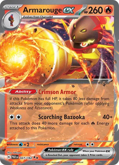 Armarouge ex - 027/182 - Paradox Rift (Near Mint)
