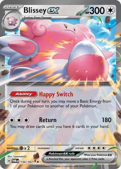 Blissey ex - 134/167 - Twilight Masquerade (Near Mint)