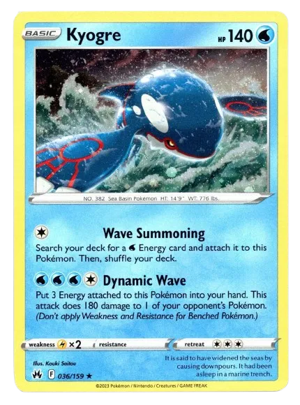 Kyogre - 036/159 (Pixel Holo) - 036/159 - Miscellaneous Cards & Products (Near Mint)