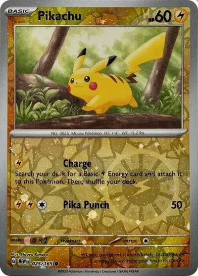 Pikachu (Reverse Cosmos Holo) (Costco Exclusive) - 025/165 (Near Mint)
