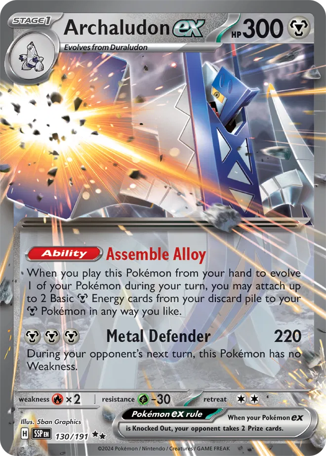 Archaludon ex - 130/191 - Surging Sparks (Near Mint)