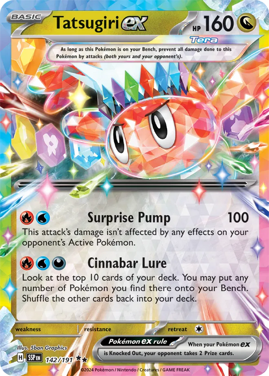 Tatsugiri ex - 142/191 - Surging Sparks (Near Mint)