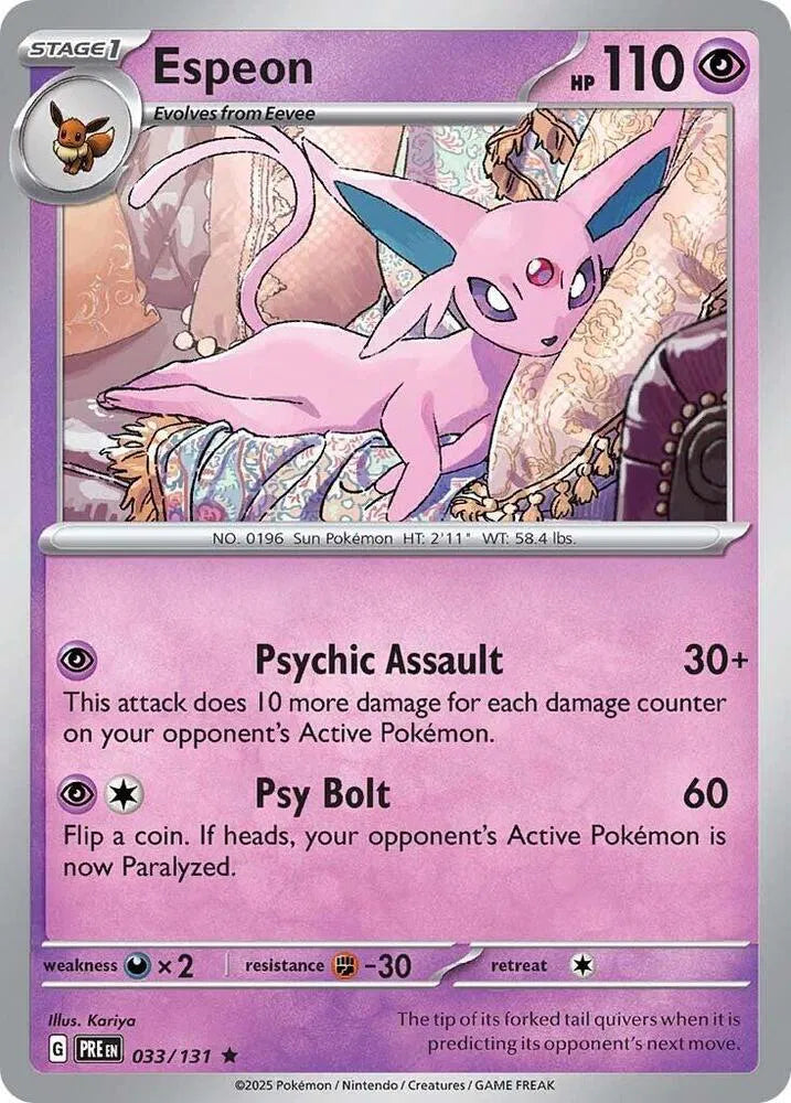 Espeon - 033/131 - Prismatic Evolutions (Near Mint)