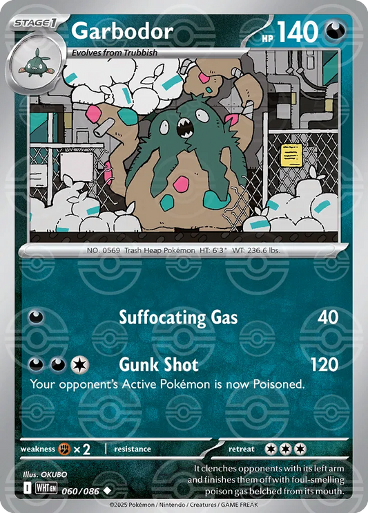 Garbodor (Poke Ball Pattern) - 060/086 - White Flare (Near Mint)