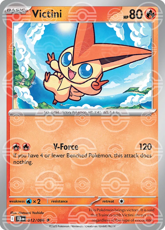 Victini (Poke Ball Pattern) - 012/086 - Black Bolt (Near Mint)
