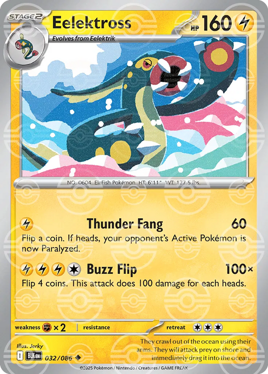 Eelektross (Poke Ball Pattern) - 032/086 - Black Bolt (Near Mint)