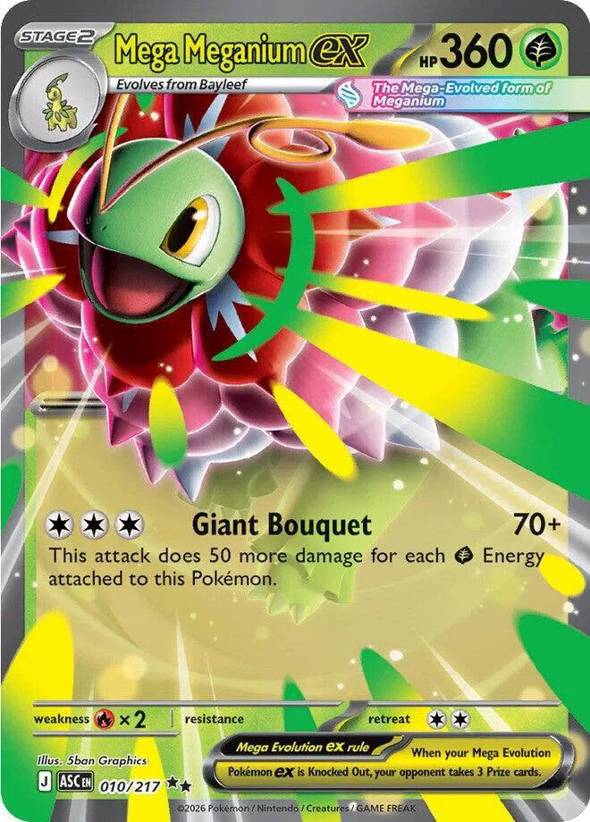 Mega Meganium ex - 010/217 - Ascended Heroes (Near Mint)