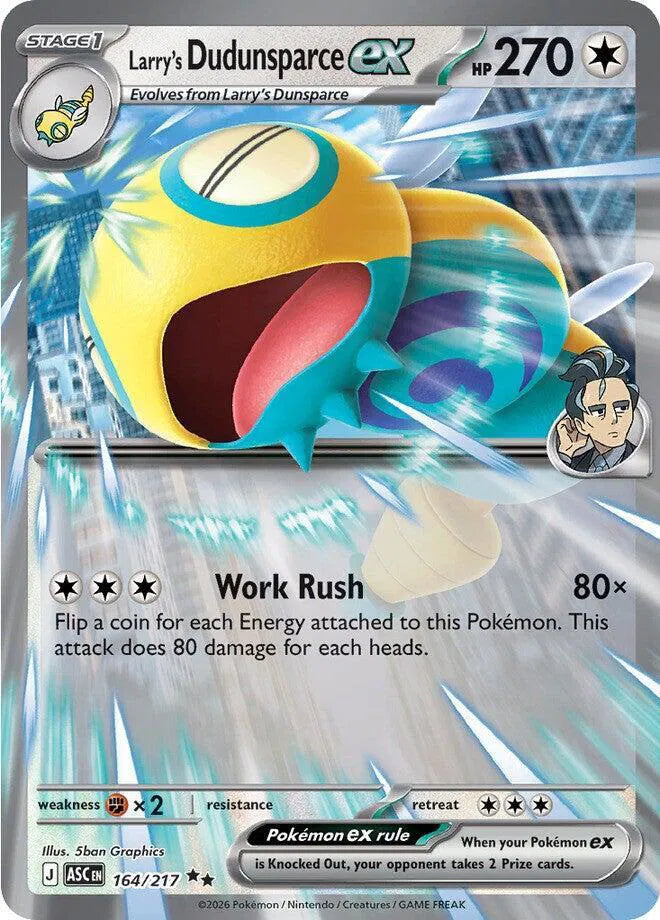 Larry's Dudunsparce ex - 164/217 - Ascended Heroes (Near Mint)