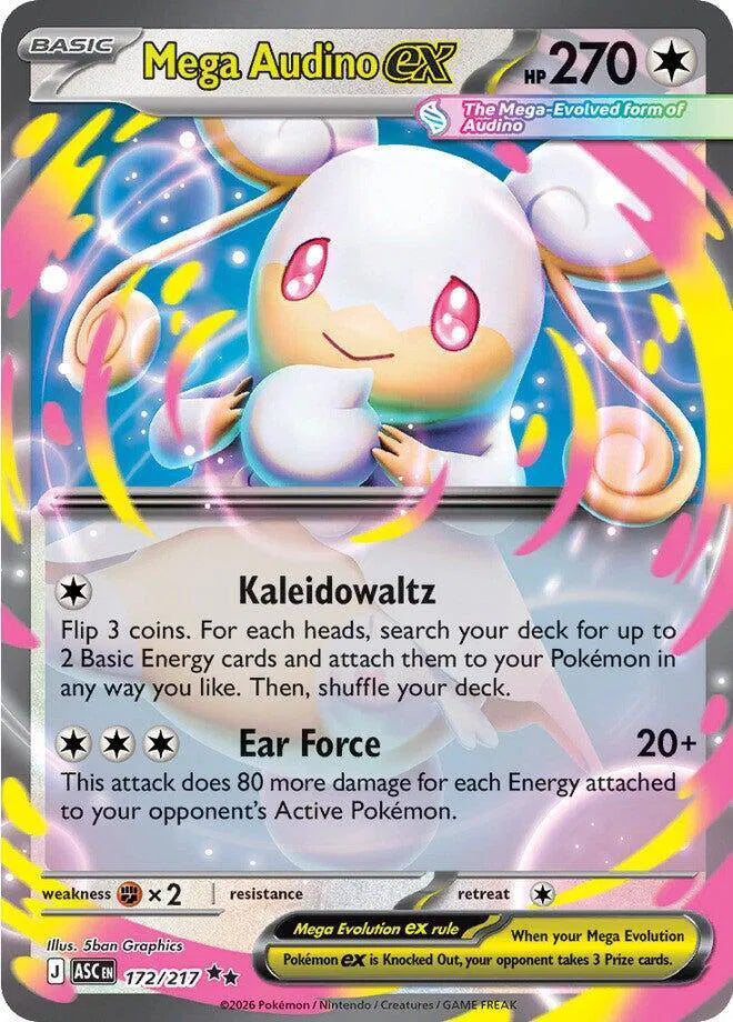 Mega Audino ex - 172/217 - Ascended Heroes (Near Mint)